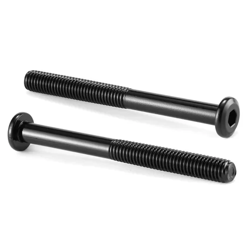 Vista 19 de M5 x 6mm 10Pcs Tornillos de cabeza plana con casquillo hexagonal, 304 Acero inoxidable 18-8, rosca completa, óxido negro de SG TZH