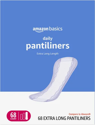 Vista 10 de Amazon Basics Pantiliner diario, largo largo, almohadillas para mujer, sin perfume, 40 unidades (anteriormente Solimo)