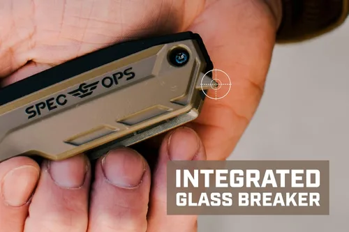 Vista 4 de Spec Ops Tools - Cuchillo utilitario plegable con cuchilla retráctil, incluye 3 cuchillas extra en el almacenamiento del mango, 3% donado a veteranos