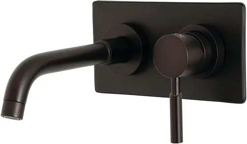 Vista 8 de Kingston Brass KS8118DL - Grifo de baño de montaje en pared de un solo mango, níquel cepillado