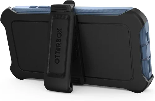 Vista 5 de OtterBox Funda para iPhone 15 Pro (solamente) Defender Series - Baby Blue Jeans (azul), sin pantalla, resistente y duradera, con protección