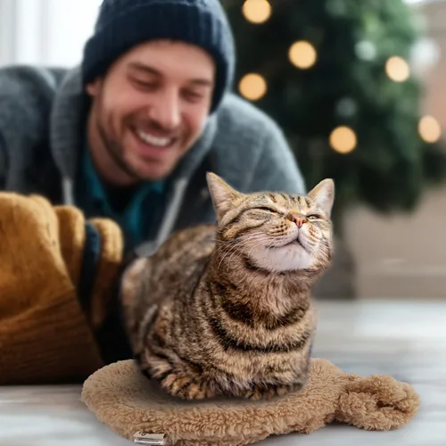 Vista 8 de ALL FOR PAWS Almohadilla térmica para gatos para microondas con 2 fundas, almohadilla térmica para mascotas para gatitos, cama térmica para mascotas