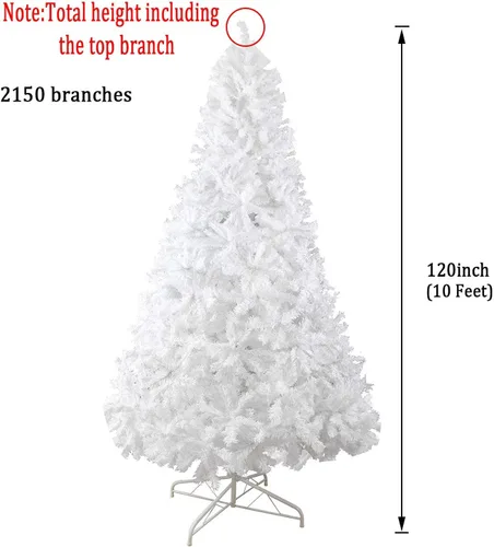 Vista 4 de KARMAS Products - Árbol de Navidad para decorar. Árbol de pino artificial con patas de metal