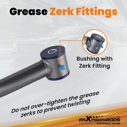 Vista 4 de maXpeedingrods Brazo de control inferior delantero ajustable para Jeep Cherokee XJ Wrangler TJ Grand Cherokee ZJ con elevación de 0-4